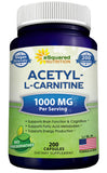 aSquared Nutrition Acetyl L-Carnitine frasco 200 cápsulas, energía sostenida