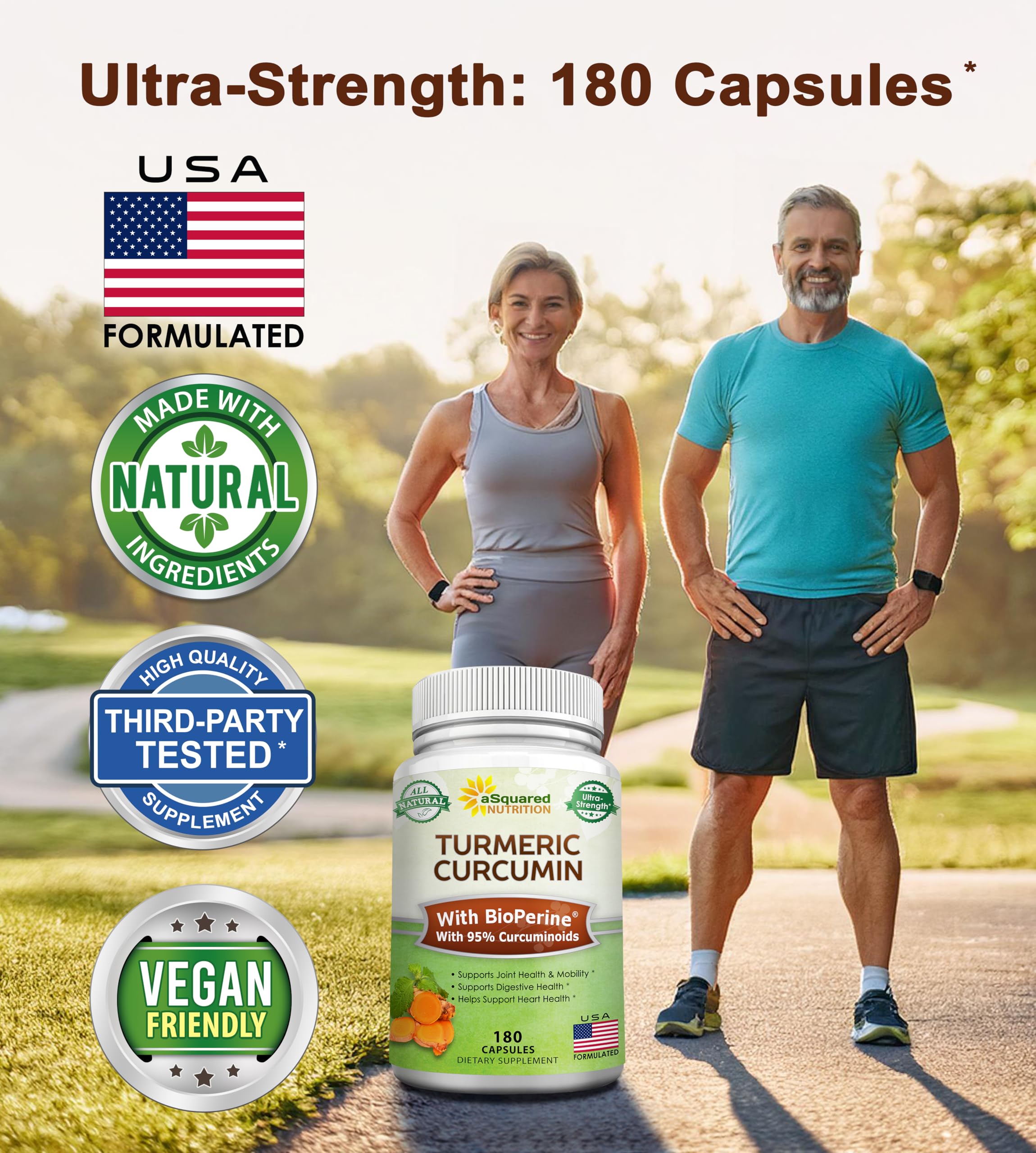 aSquared Nutrition BioPerine, extracto para absorción mejorada de curcuminoides.