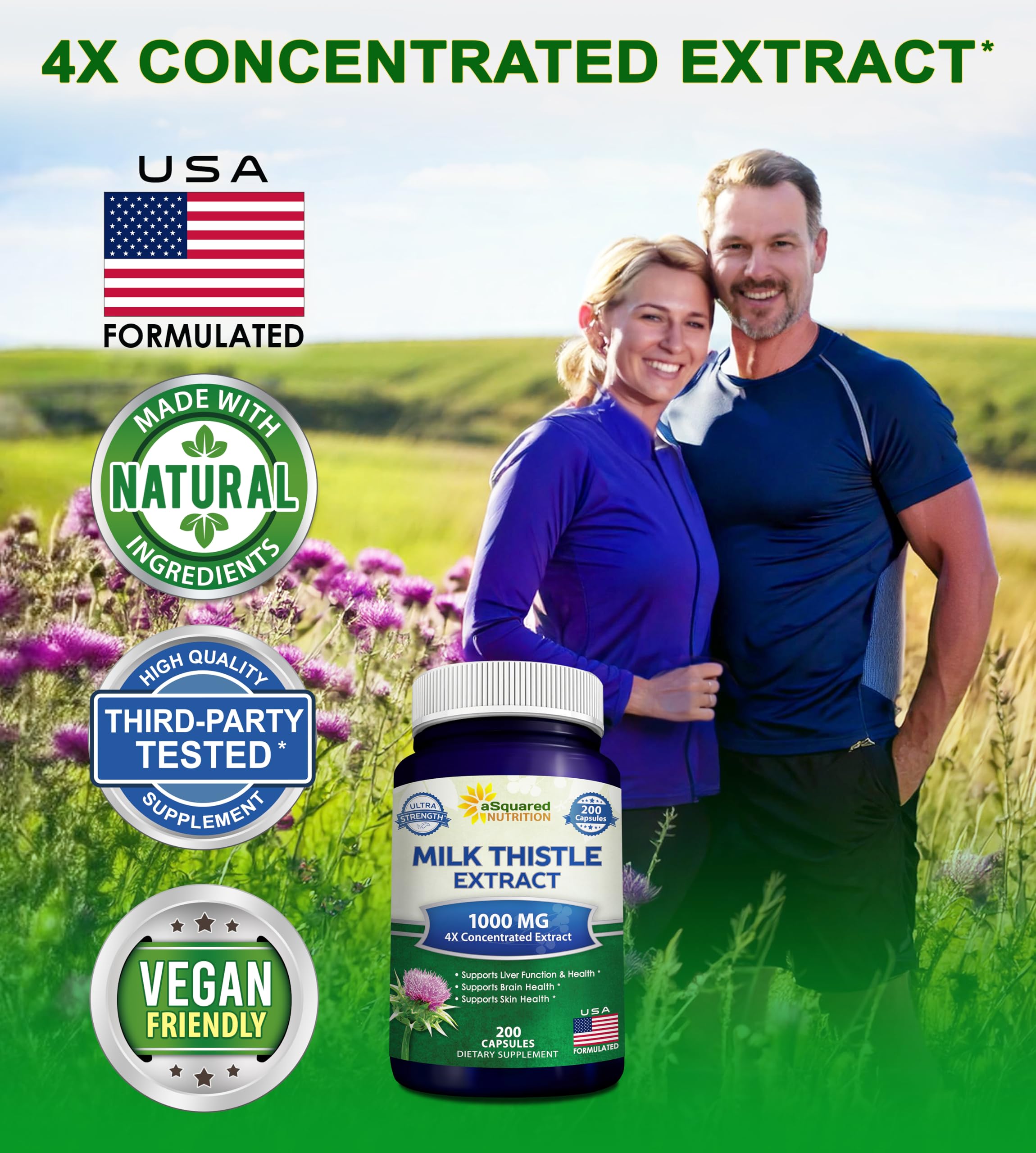 aSquared Nutrition Cápsulas veganas de 1000 mg para uso diario.