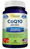 asquared nutrition coq10 200 mg en botella, potencia de energía diaria.