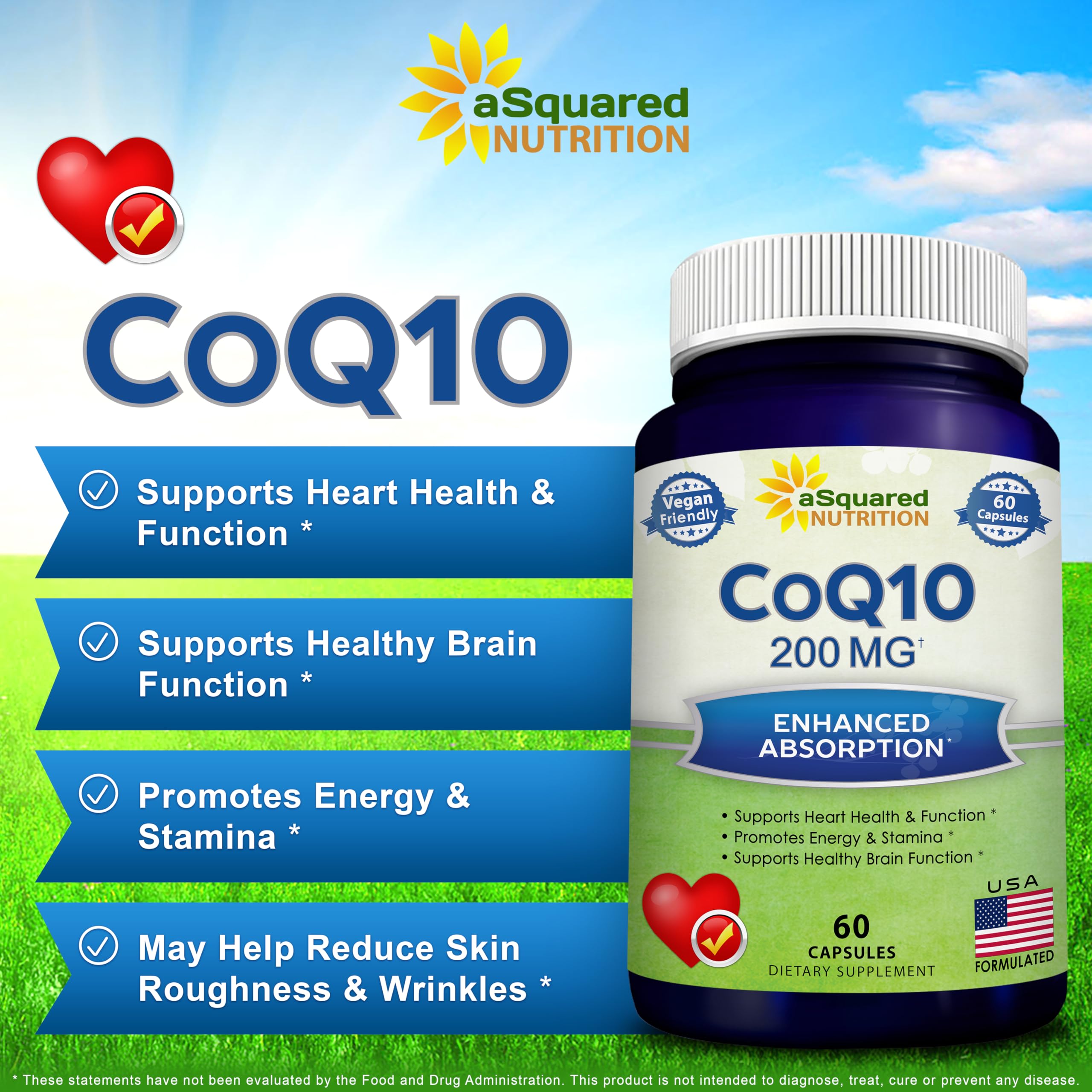 caja abierta mostrando el empaque de coq10 de asquared nutrition.