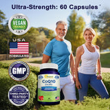 asquared nutrition coq10 200 mg cápsulas veganas, soporte antioxidante diario.