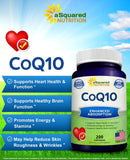 aSquared Nutrition CoQ10 alta absorción vegano para vitalidad