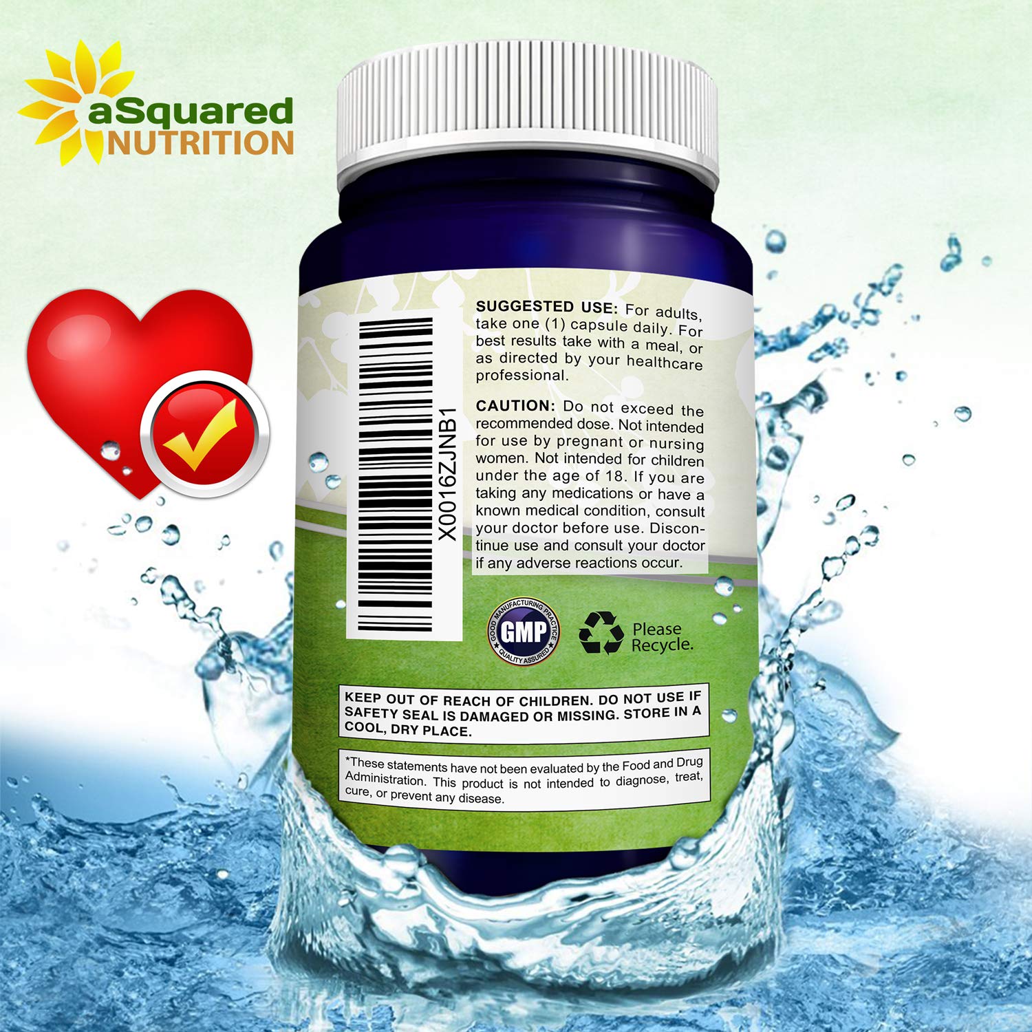 embalaje que indica 200 mg por cápsula para plan de suplementación