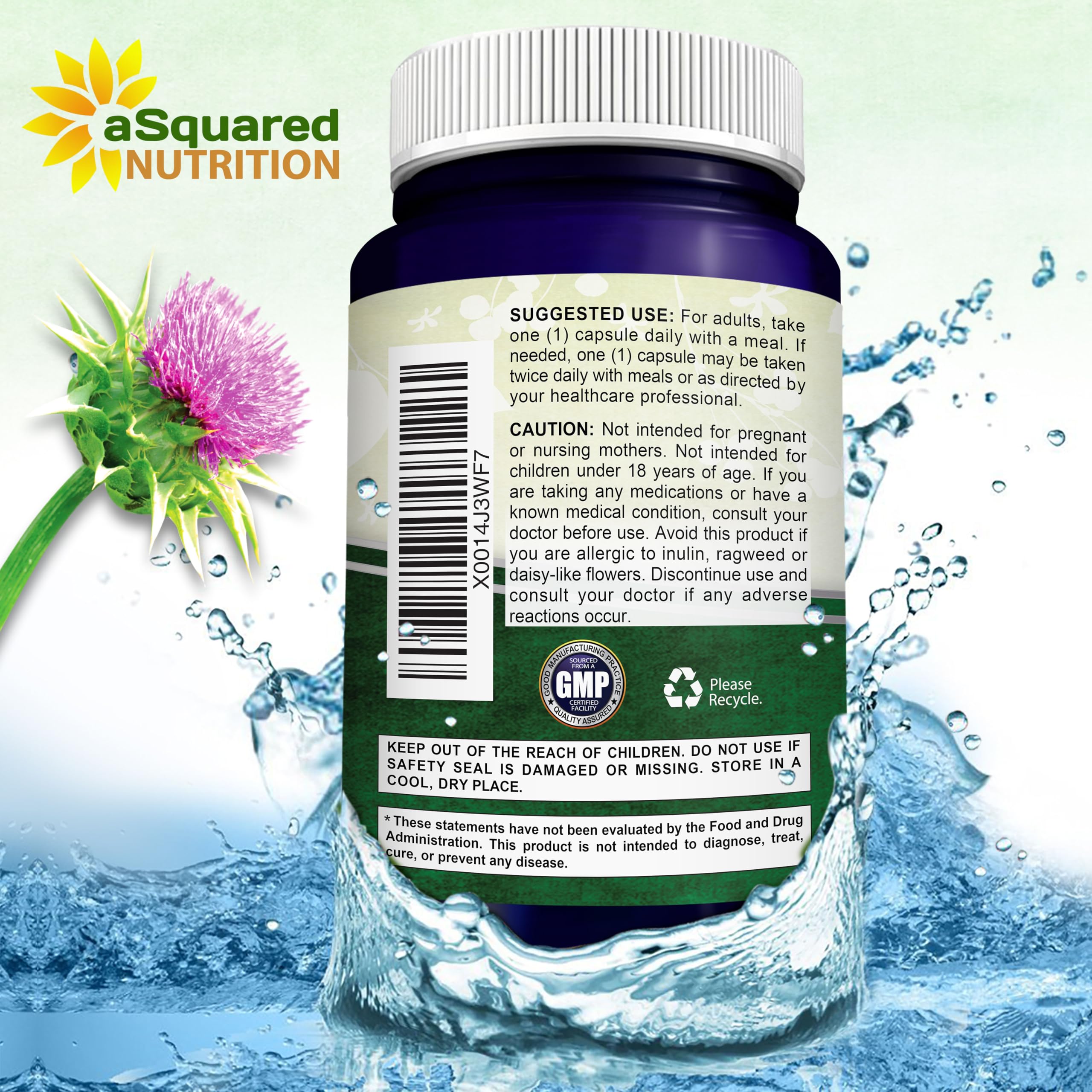 aSquared Nutrition Dosis diaria para cuidado del hígado.