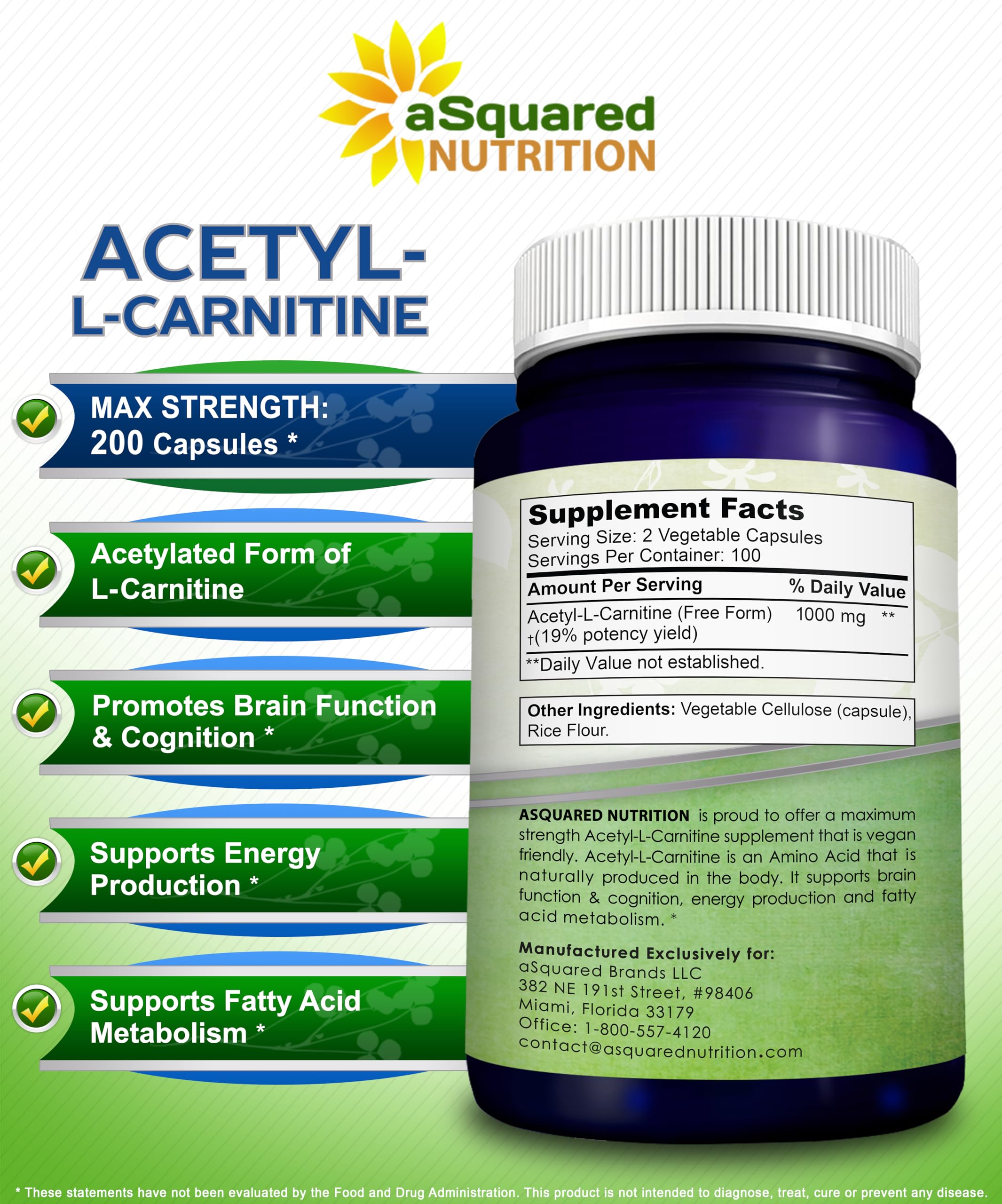 aSquared Nutrition energía cerebral potencial para tareas