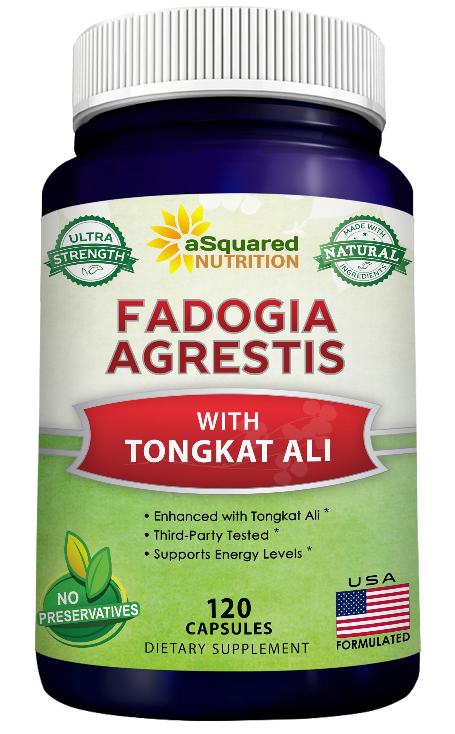 aSquared Nutrition Fadogia Agrestis en botella para energía sostenida