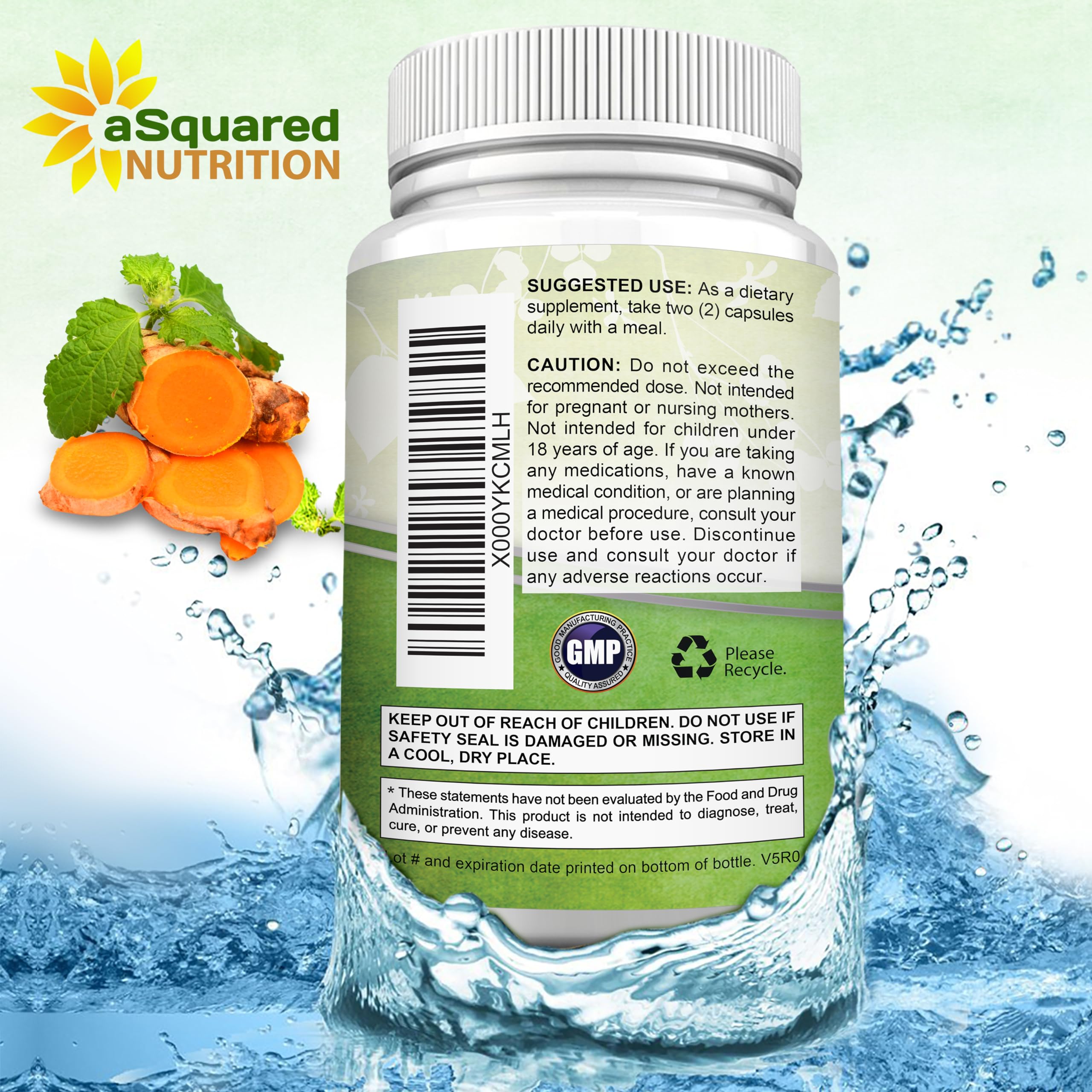 aSquared Nutrition ingredientes-100-natural, cúrcuma natural sin aditivos.