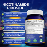 aSquared Nutrition NAD Resveratrol con galactomananos para digestión suave
