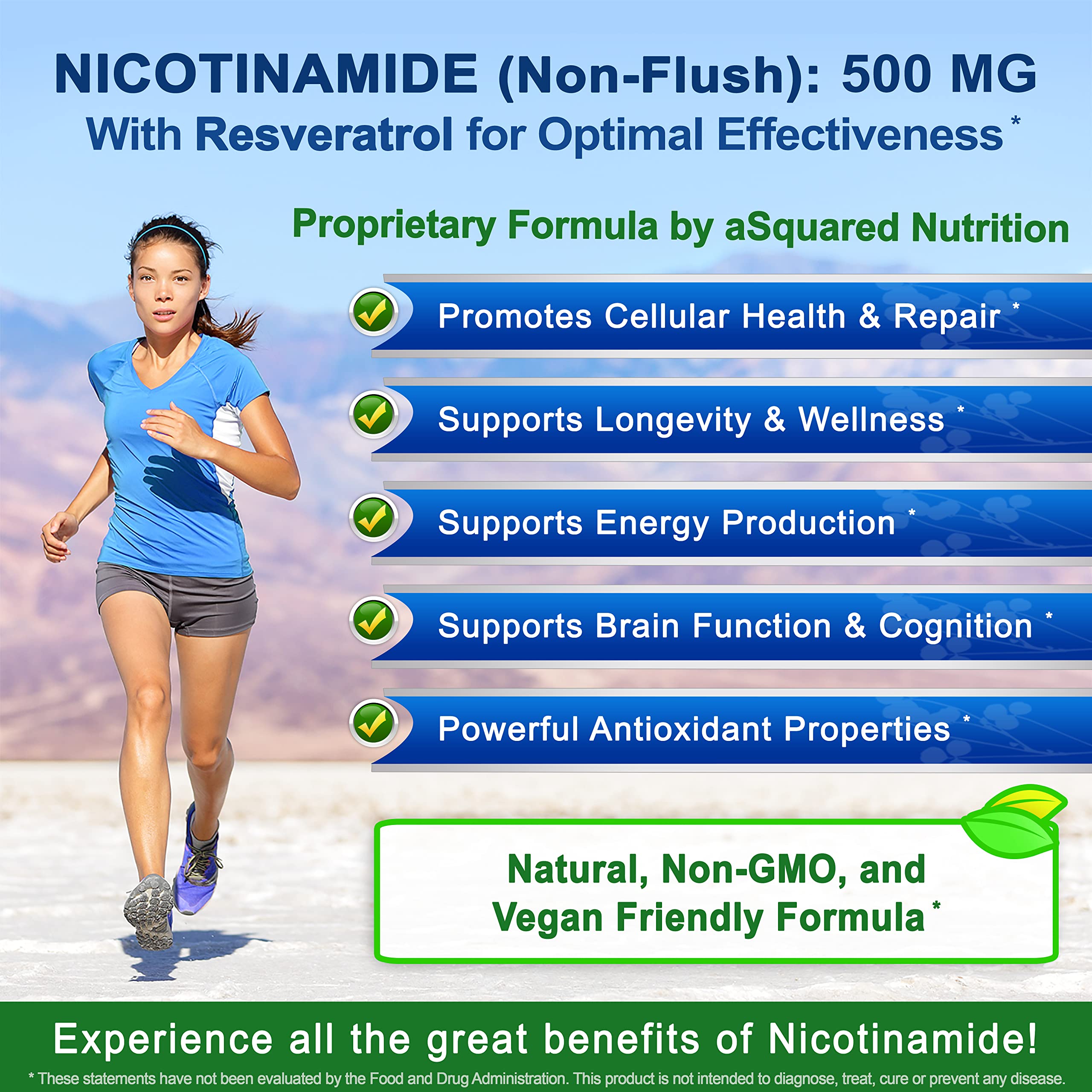aSquared Nutrition Nicotinamida con Resveratrol, cápsula en mano, consumo cómodo diario