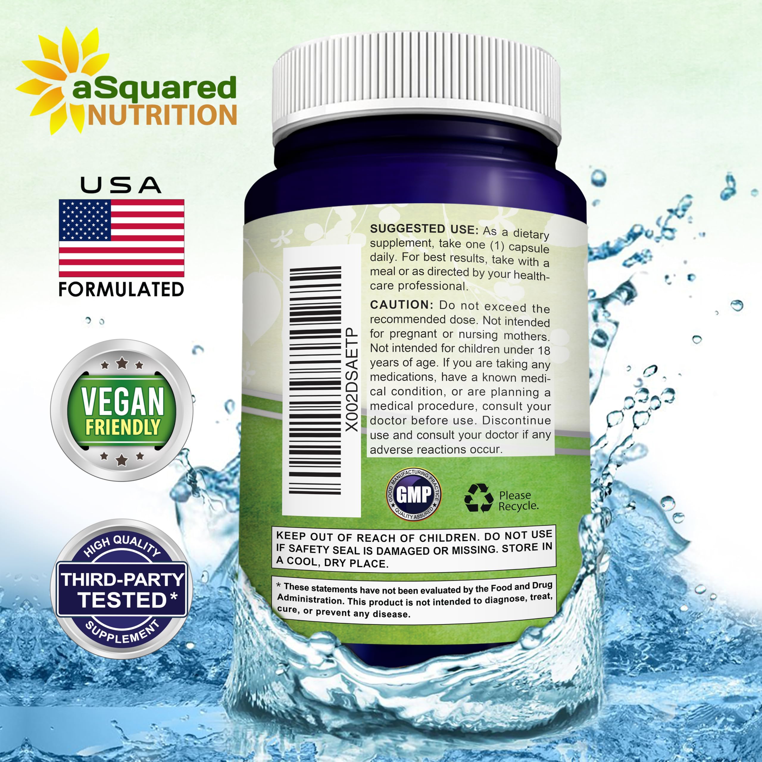 aSquared Nutrition Nicotinamida con Resveratrol, dosis diaria, posible apoyo de energía