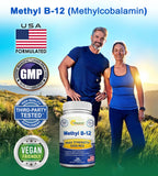 aSquared Nutrition Vitamina B12 5000 mcg, tabletas en mano para recordatorio diario.
