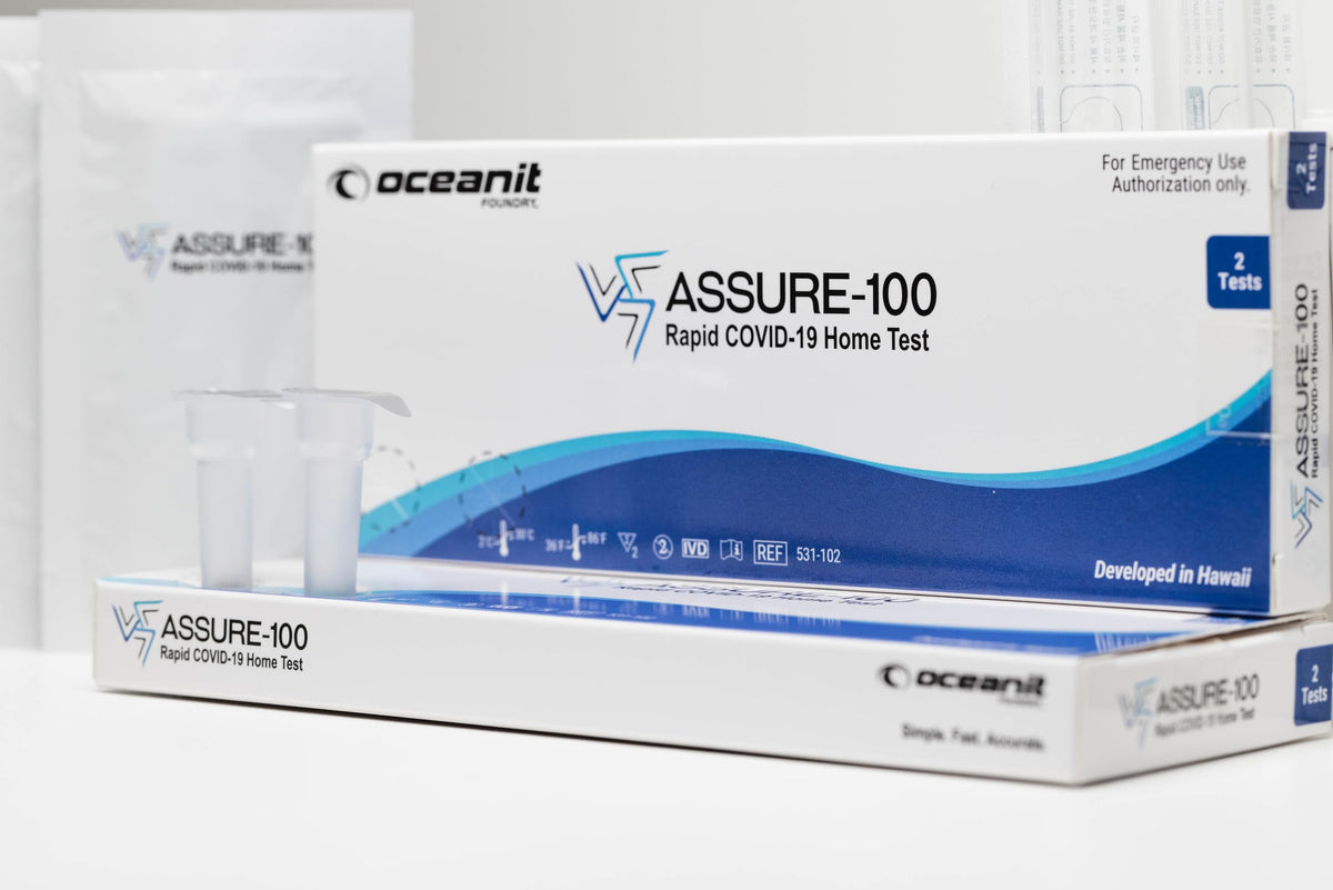 ASSURE-100 prueba covid rápida en casa seis pruebas con resultados en minutos para la familia.
