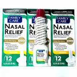 Assured Alivio nasal con bomba: muestra la botella y la pulverización suave para congestión.