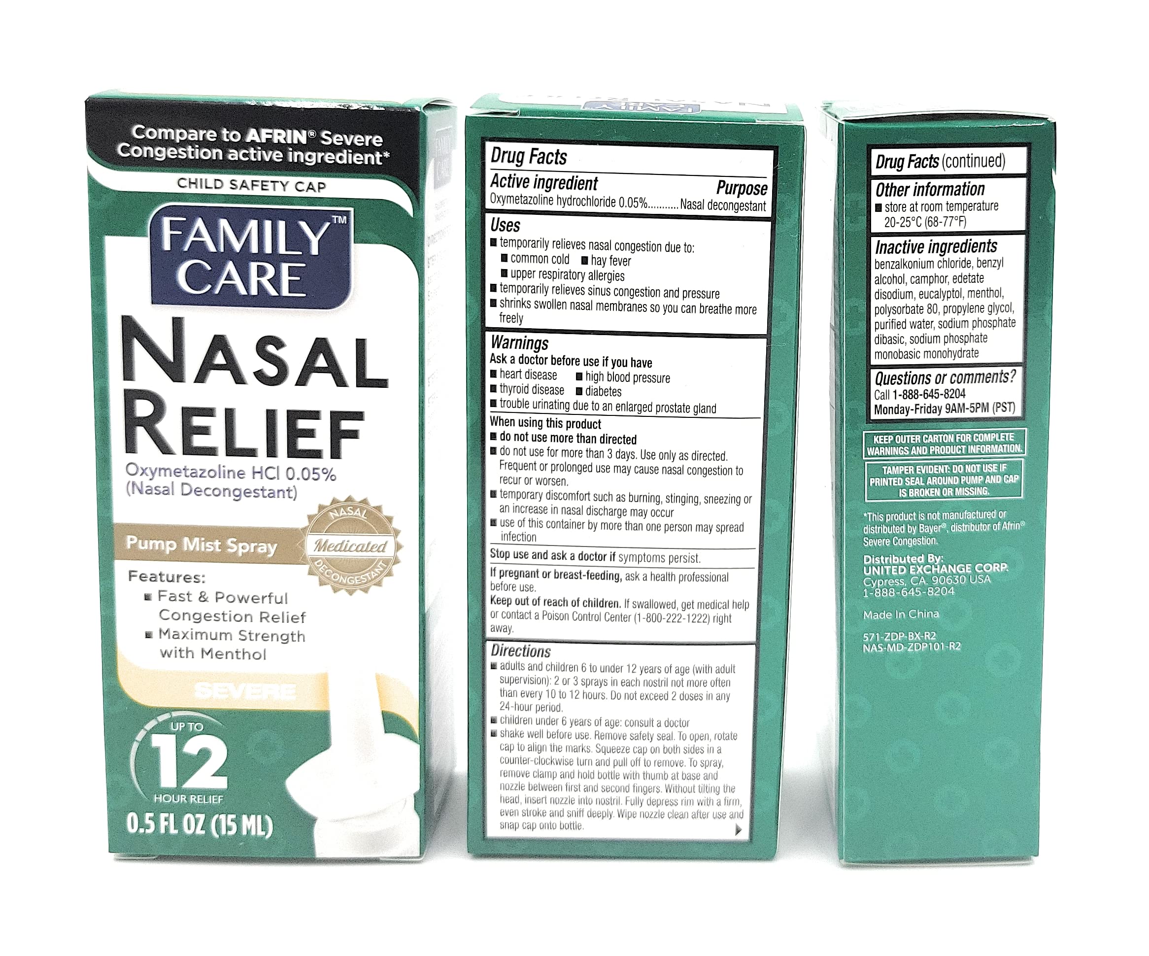 ASSURED alivio nasal, enfoque en congestión nasal severa.