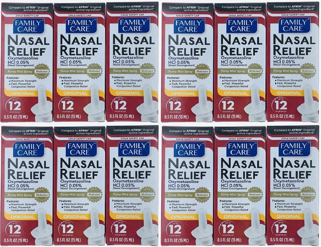 ASSURED aerosol nasal de alivio, botella fácil de usar para congestión ocasional.
