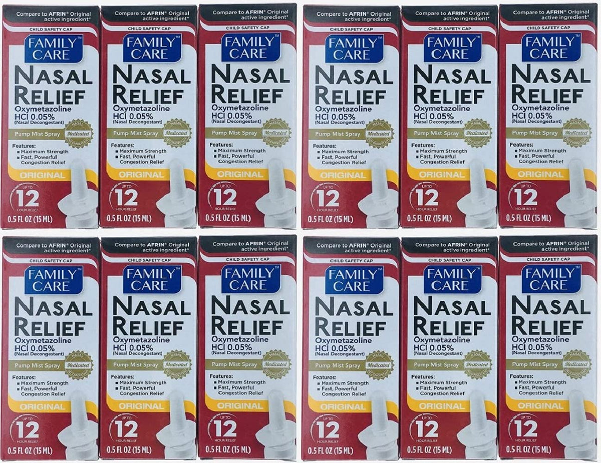 ASSURED aerosol nasal de alivio, botella fácil de usar para congestión ocasional.