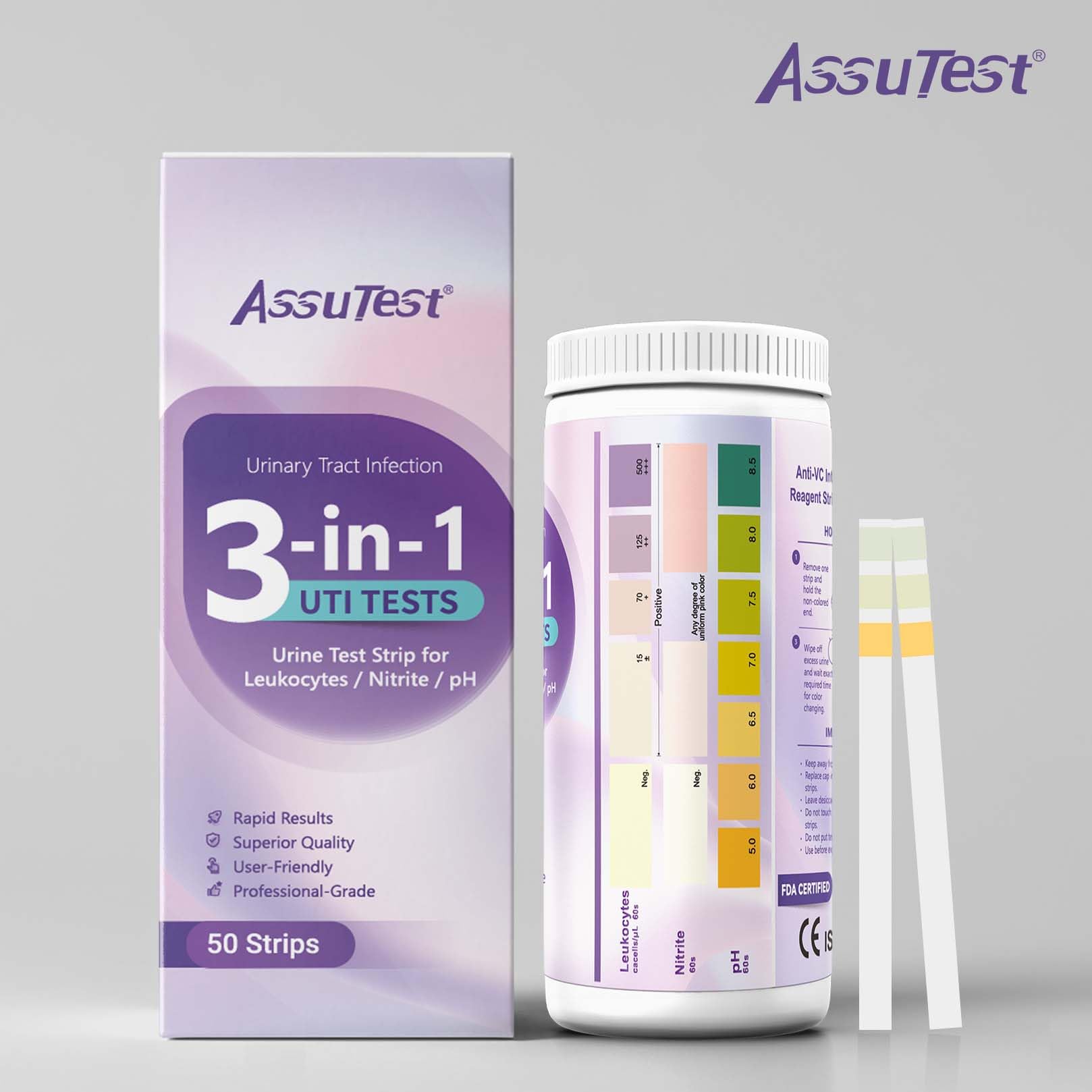 AssuTest UTI Test Strips: resultado visible en minutos y lectura clara
