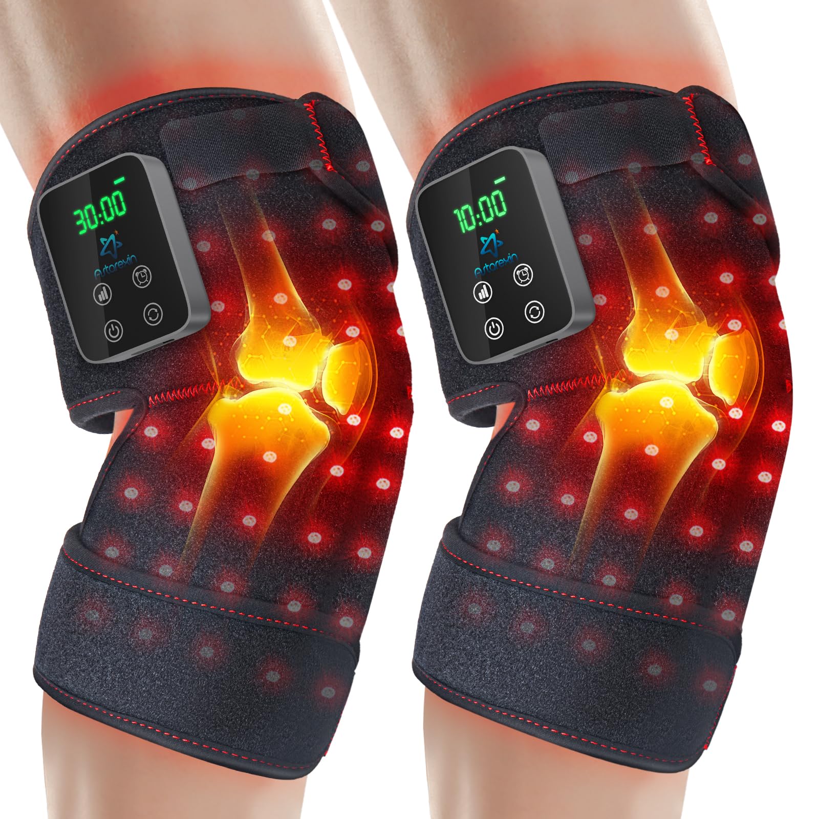 Astarexin cinta rodilla con 72 LEDs para cobertura total.