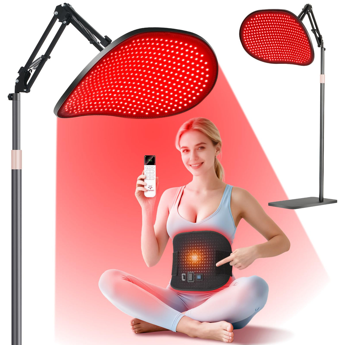 Astarexin panel de luz roja 660nm y 850nm para rostro y cuerpo.