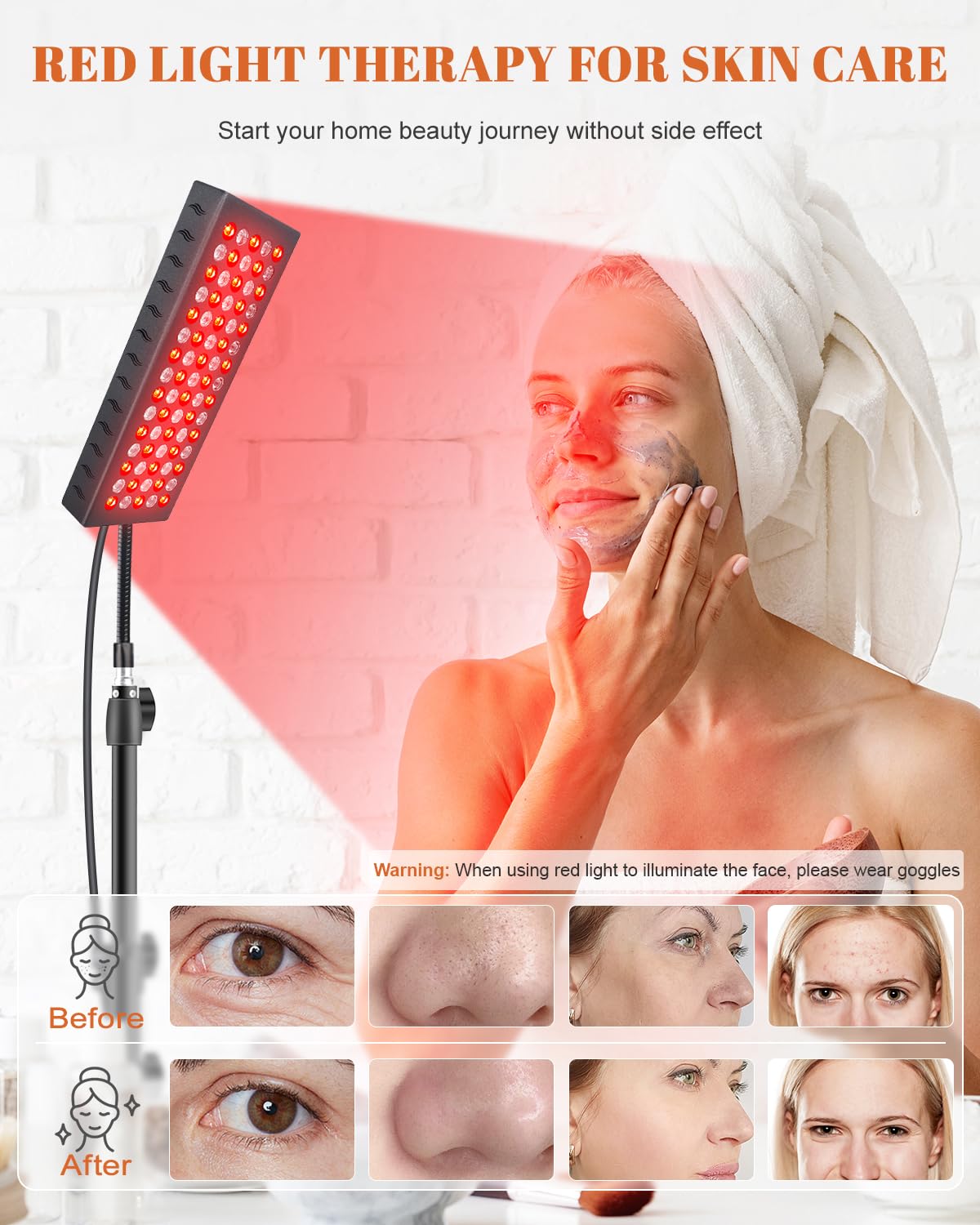 Astarexin panel luz roja 660nm y 850nm para uso diario en cuerpo