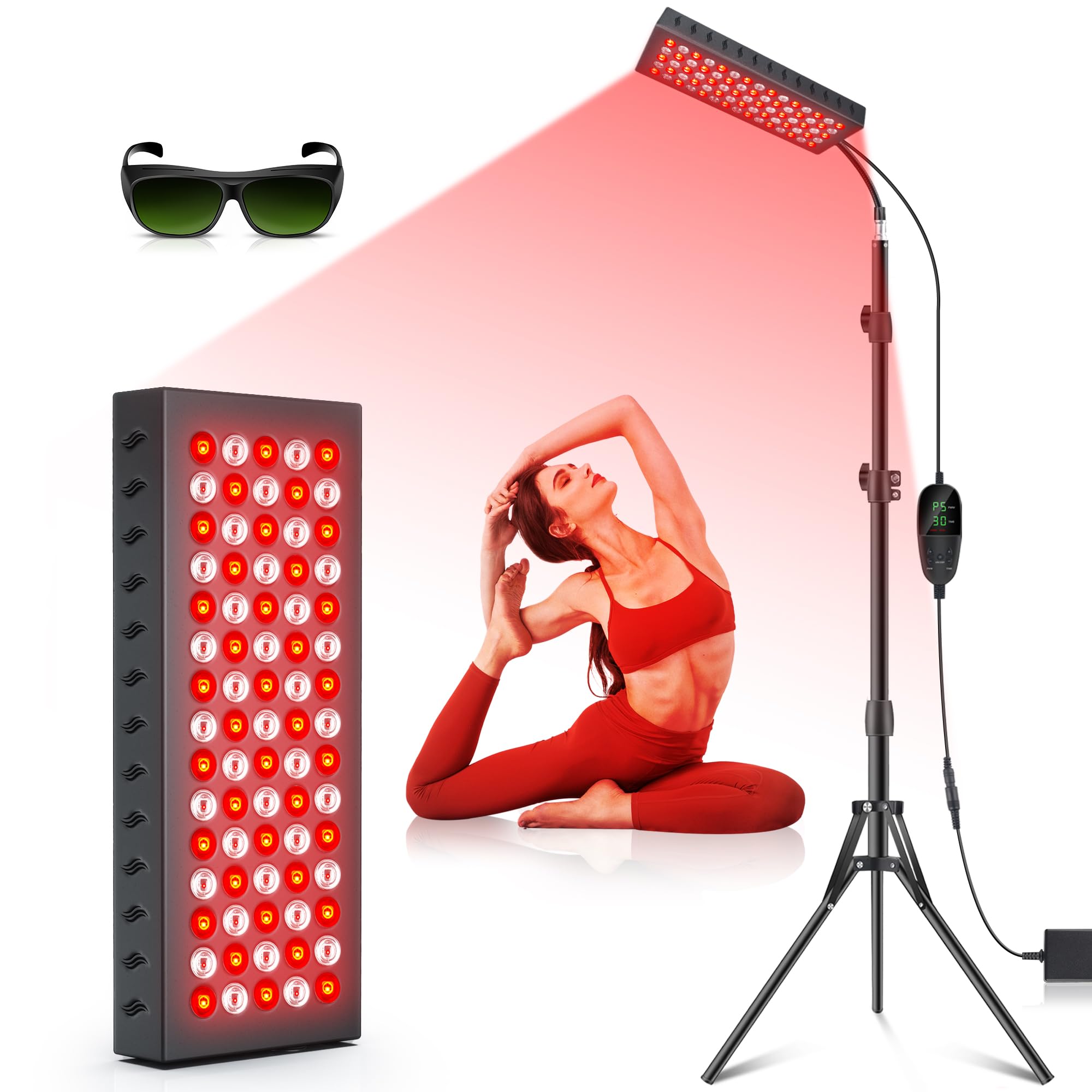 Astarexin panel luz roja 75 LED frontal para cuidado facial y corporal