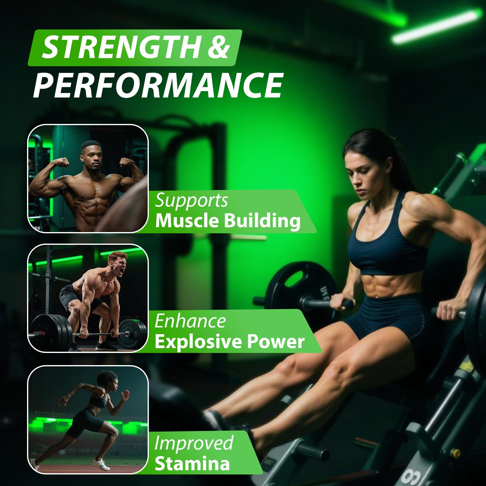 Asumtal gominolas de creatina, antes del entrenamiento para energía sostenida