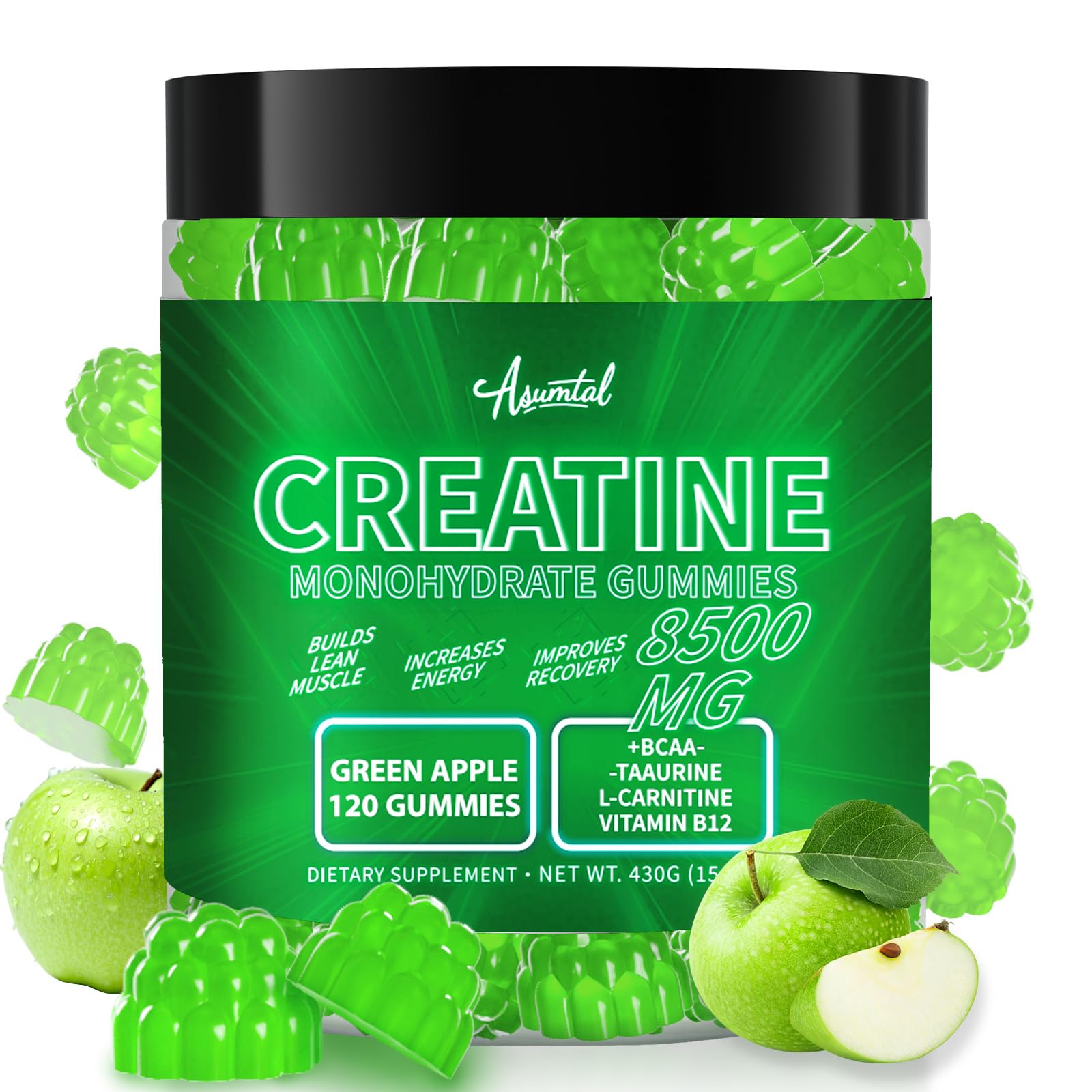 Asumtal gominolas de creatina, empaque práctico para entrenar