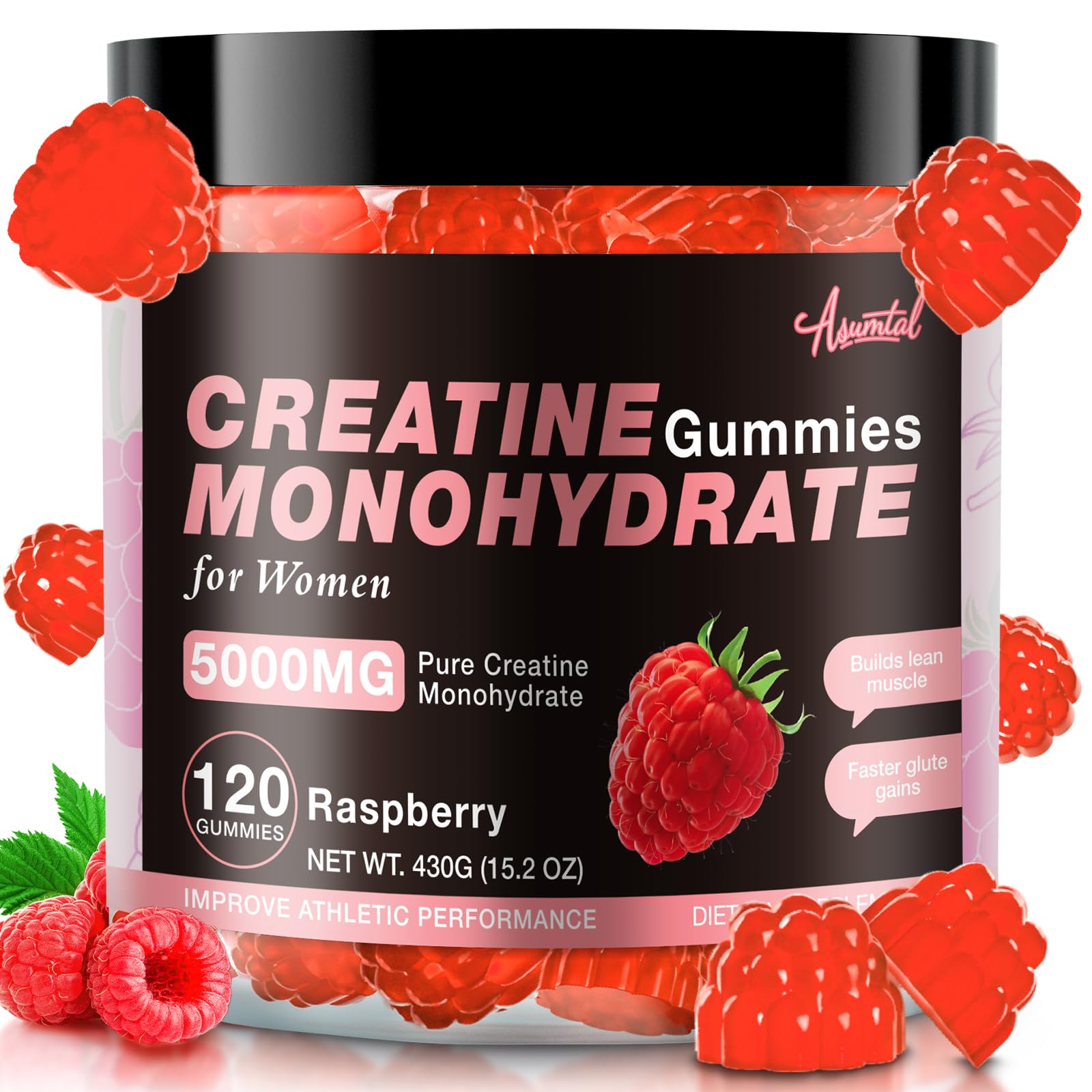 Asumtal Creatine energía sostenida, formato práctico para entrenamientos largos.