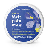 ASUTRA Melt Pain Away: crema de magnesio en bote para alivio focal en músculos.