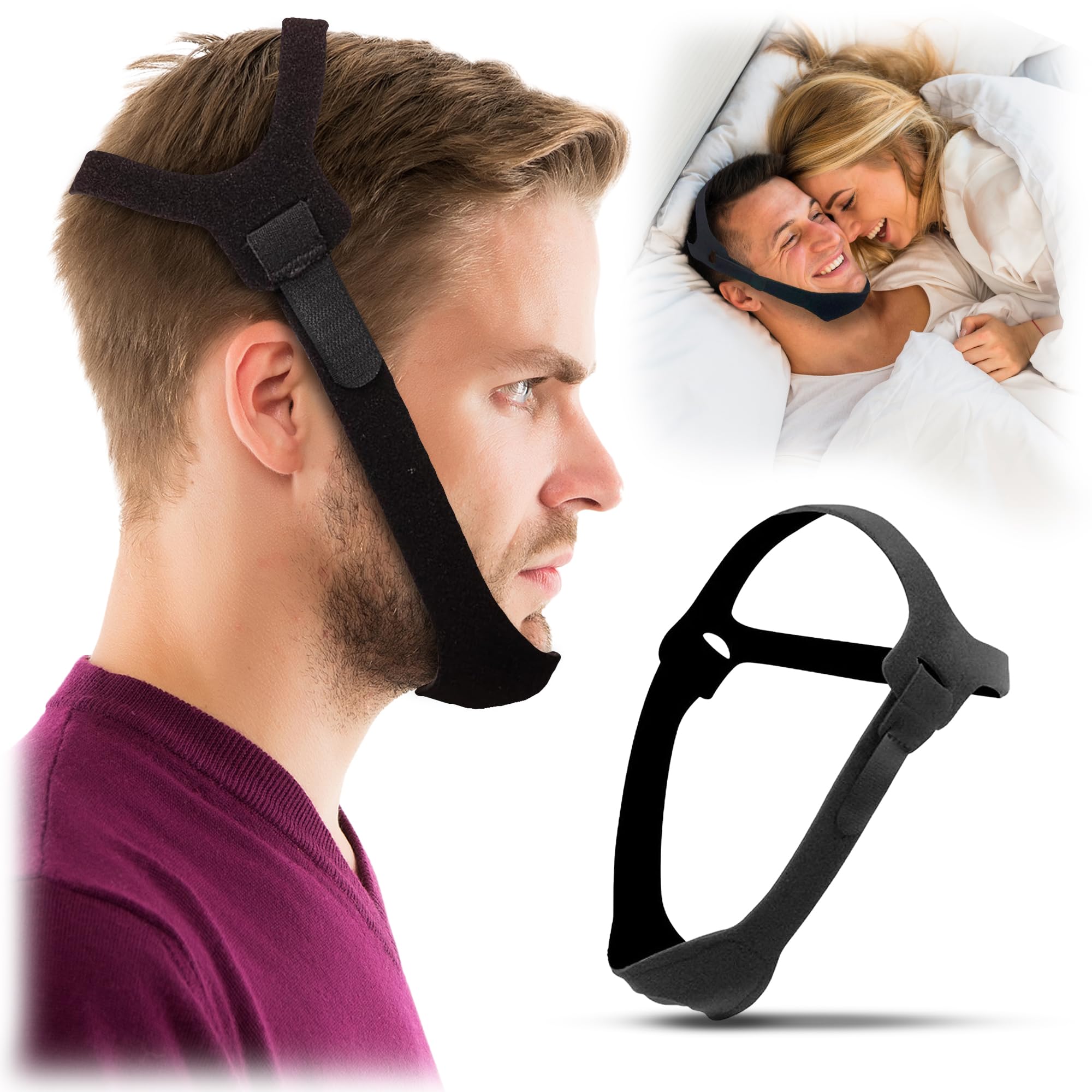 Atavyst cinta barbilla CPAP en neopreno, ajuste cómodo para dormir mejor.