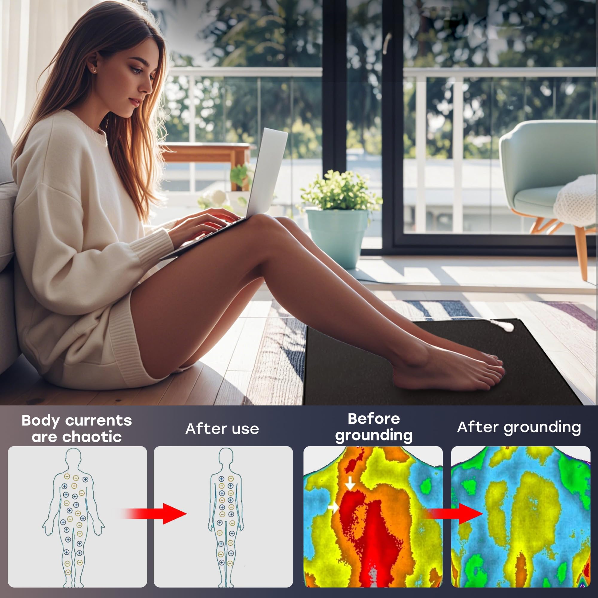 ATE Health Estera Tierra, placa conductiva para verificar conectividad.