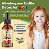 Atherionyxora Zeolita Detox para niños, gotero para mezclar con agua o jugo