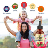 Atherionyxora Zeolita Detox para niños, sabor natural de fruta del monje