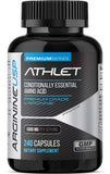 Athlet L-Arginina 1000 mg, botella visible, apoyo potencial a la energía diaria.