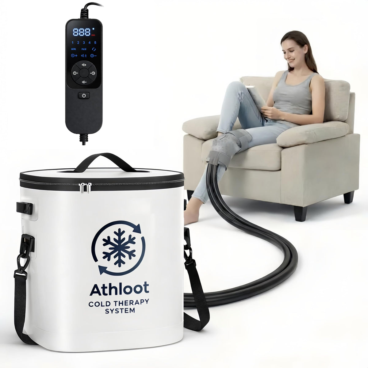 Athloot – depósito reforzado para estabilidad en sesiones prolongadas de terapia fría.