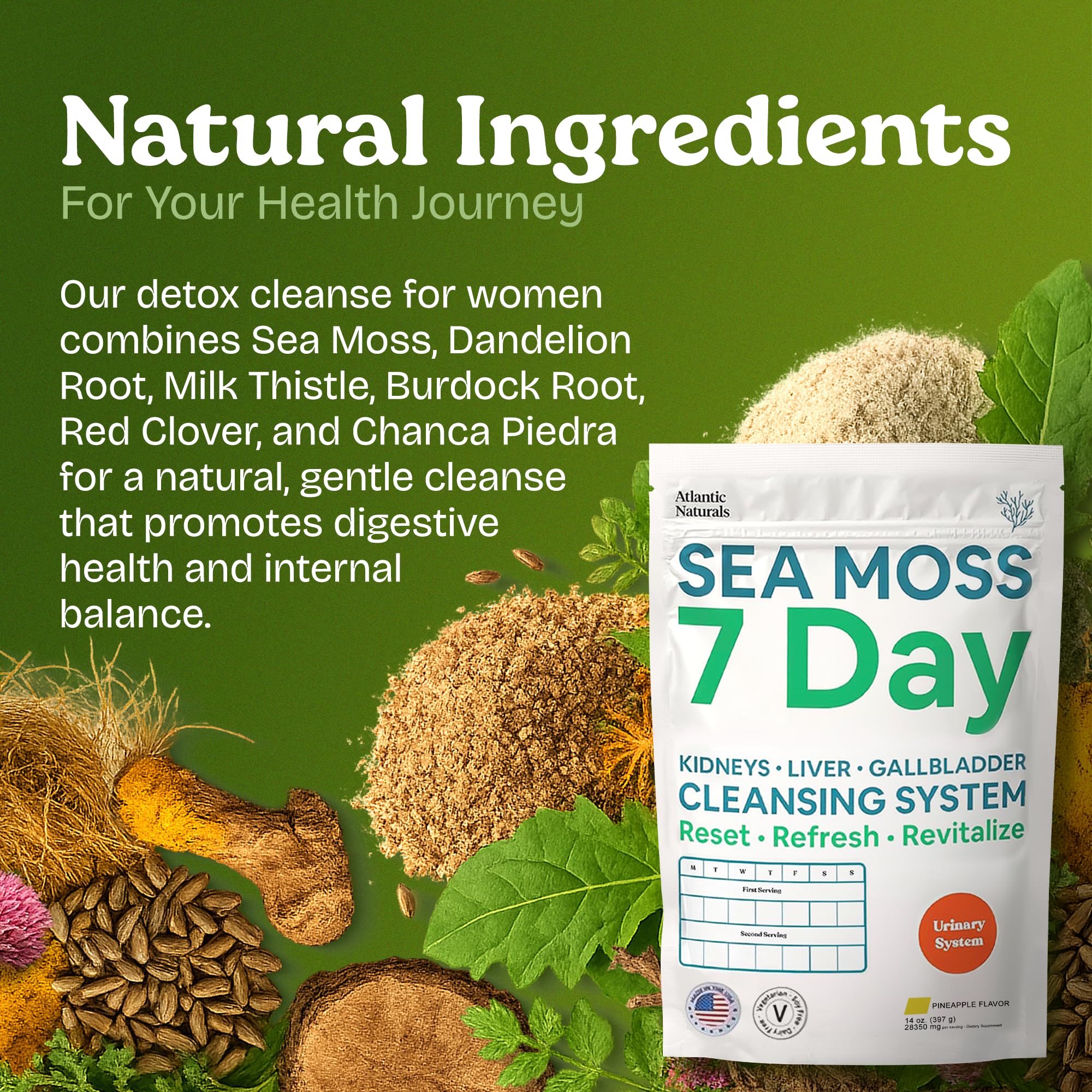 Detalle cardo mariano ingrediente detox Atlantic Naturals