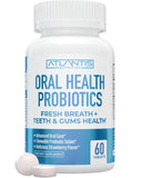 Atlantis Nutrition Probioticos orales frente al envase, apoyo a la salud dental y aliento.