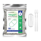 ATLEMISME cápsulas vegetales tamaño 0, paquete de 100 para DIY