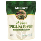 ATNreuro polvo espirulina organica 32oz, fuente de proteína vegetal para batidos