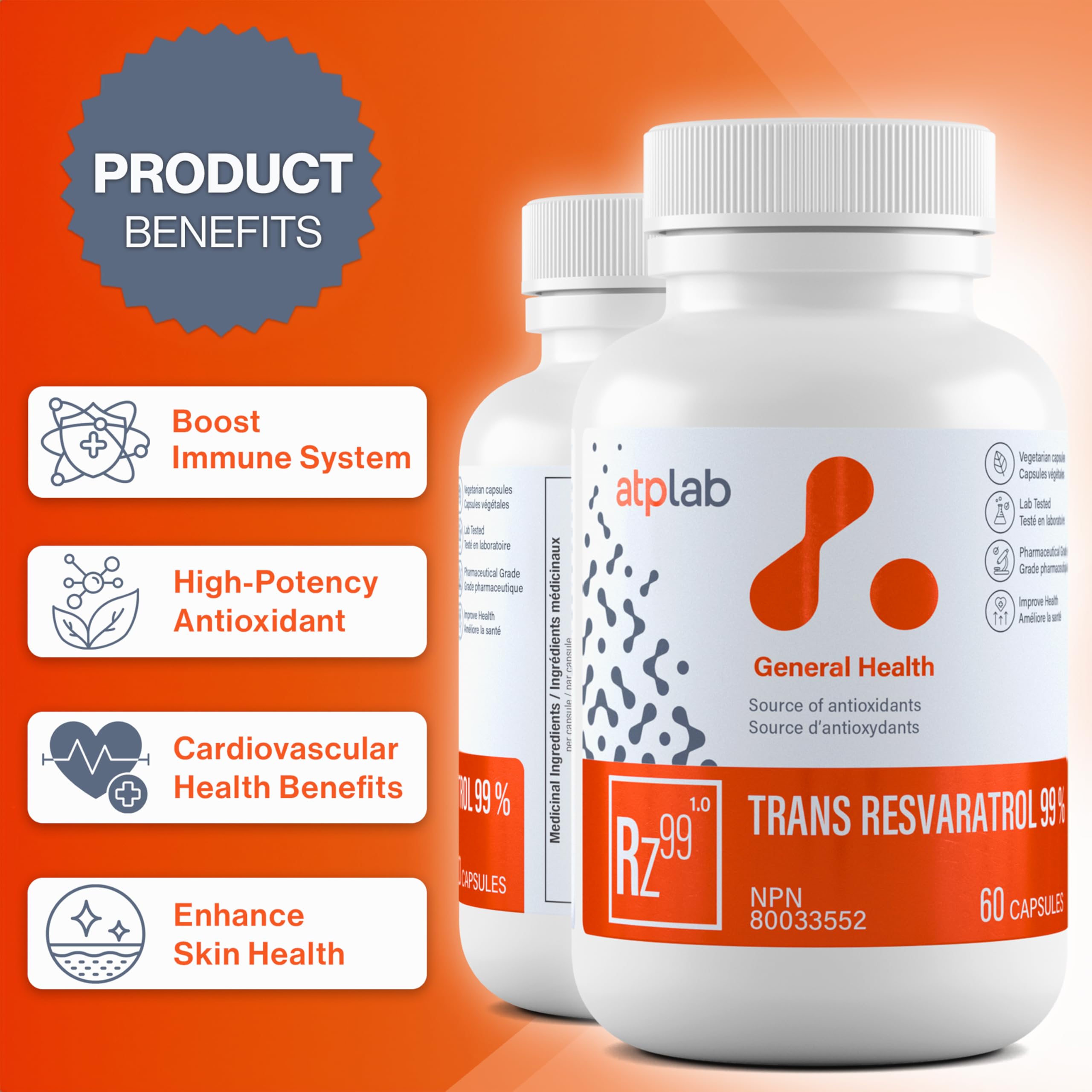 ATP LAB etiqueta Trans Resveratrol: información clara para la ingesta diaria