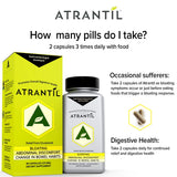 Atrantil en mesa, ritual diario para bienestar digestivo.