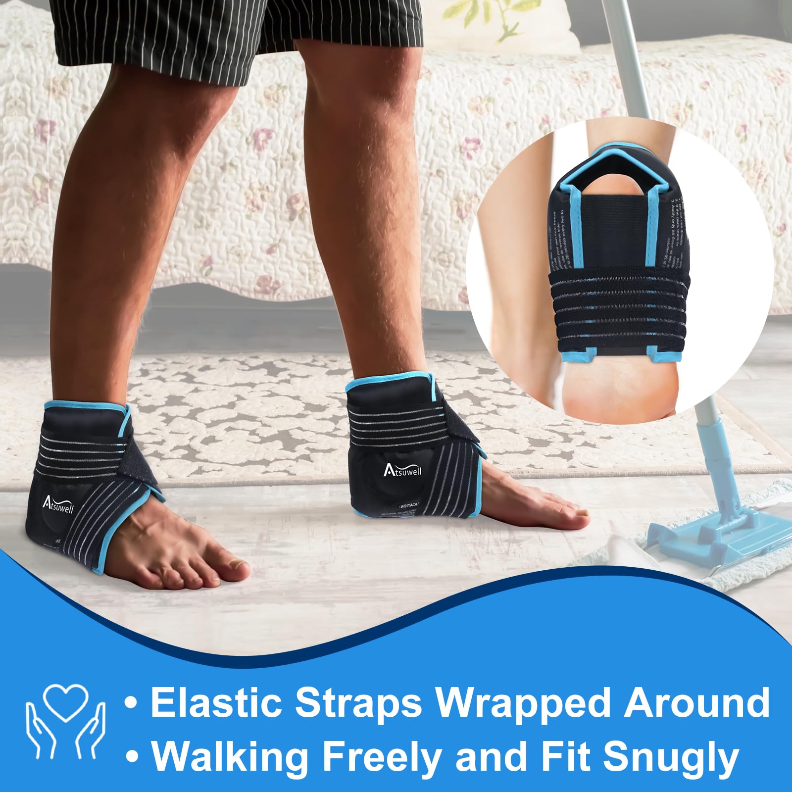 Atsuwell tobillo ajuste elastico: ajuste personalizable para mayor comodidad.