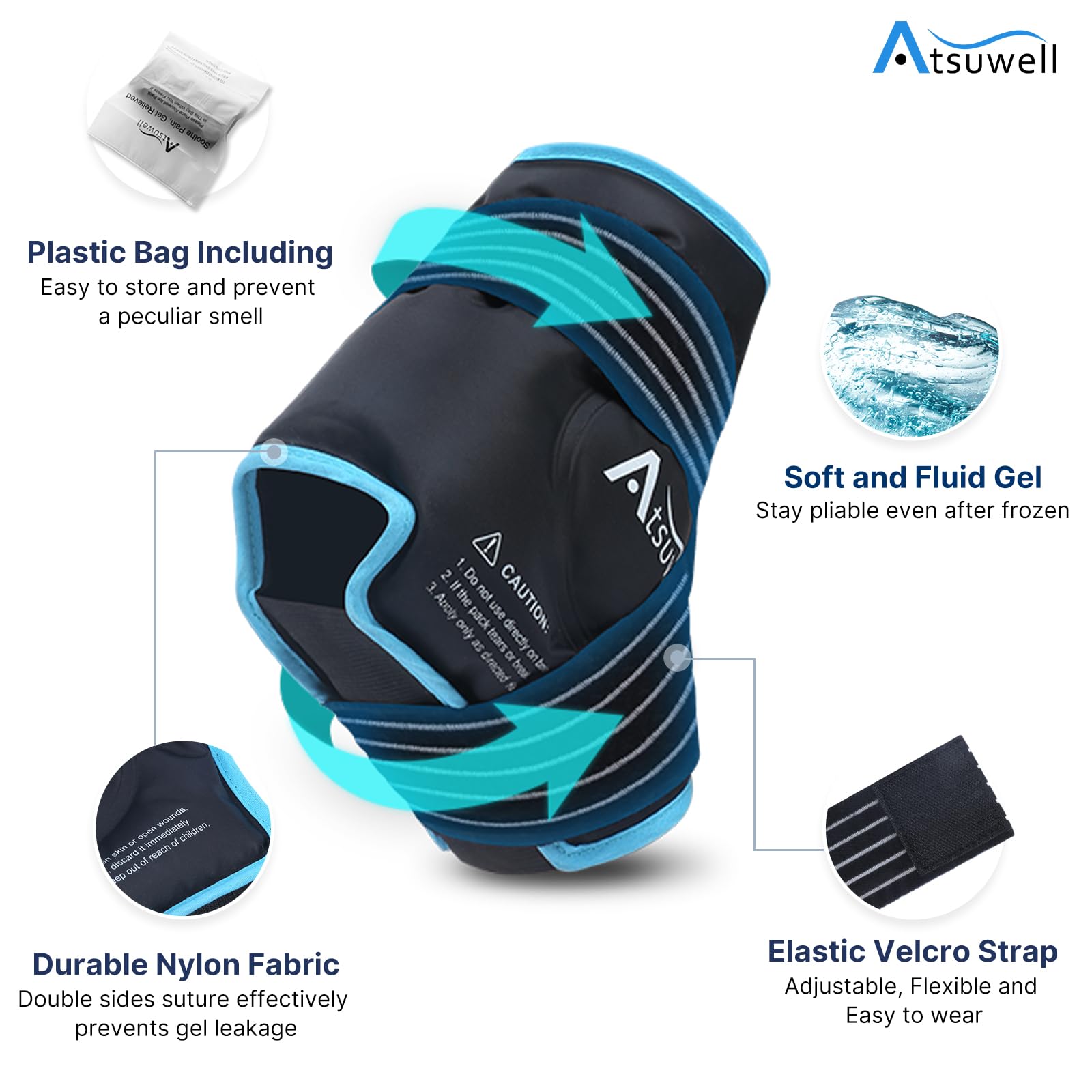 Atsuwell tobillo doble capa material: dos caras para prolongar la frescura.