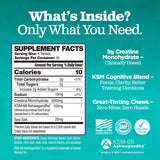 Attain Nutrients Creatine Chews con Ashwagandha KSM-66 para enfoque.