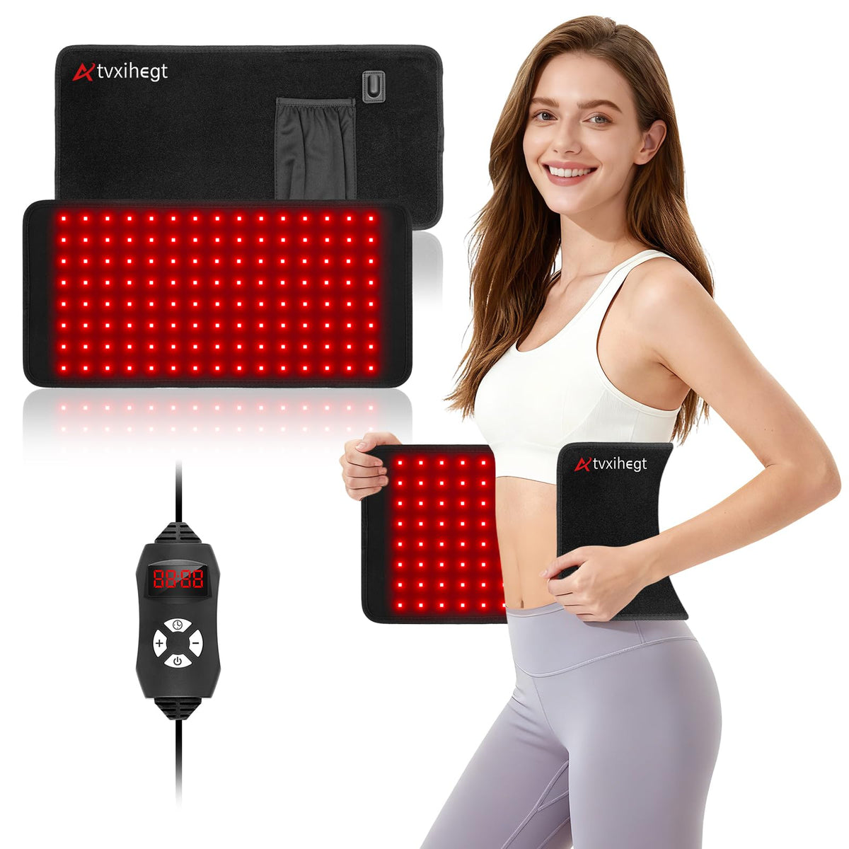 Atvxihegt almohadilla banda luz roja 16 pulgadas para uso corporal relajante.