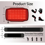 Audodo banda luz roja con correas ajustables para hombros y cintura