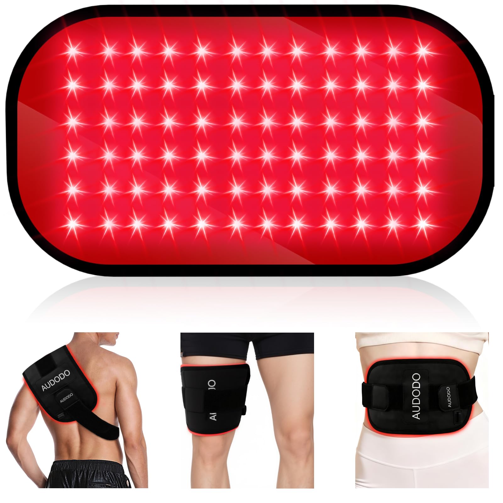 AUDODO banda de terapia de luz roja para el cuerpo, envolvente calor suave para relajación en casa.