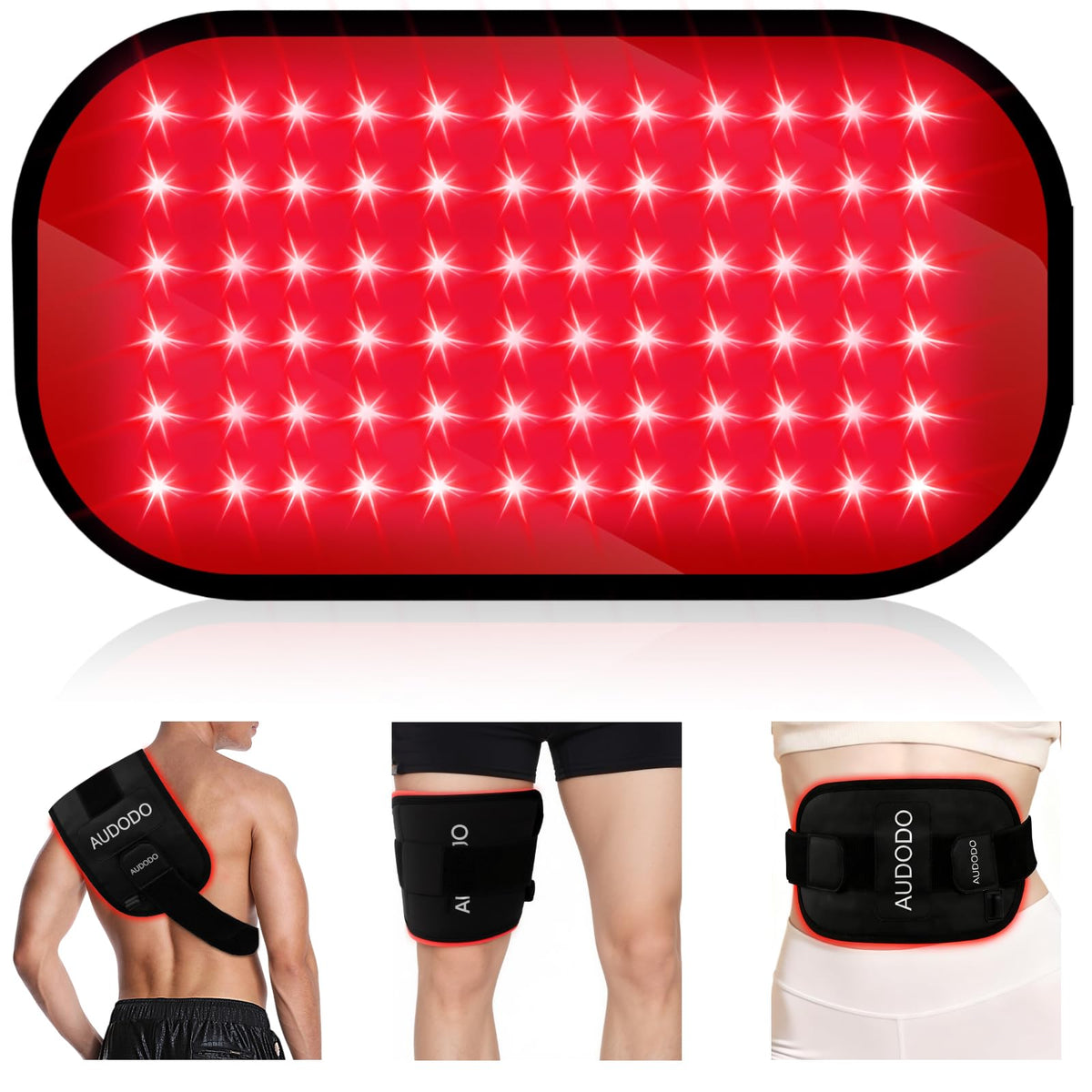 AUDODO banda de terapia de luz roja para el cuerpo, envolvente calor suave para relajación en casa.