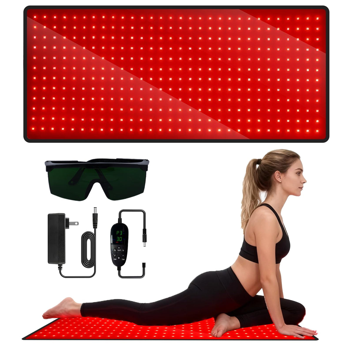 AUDODO manta terapia luz roja cobertura cuerpo amplia para uso seguro en casa